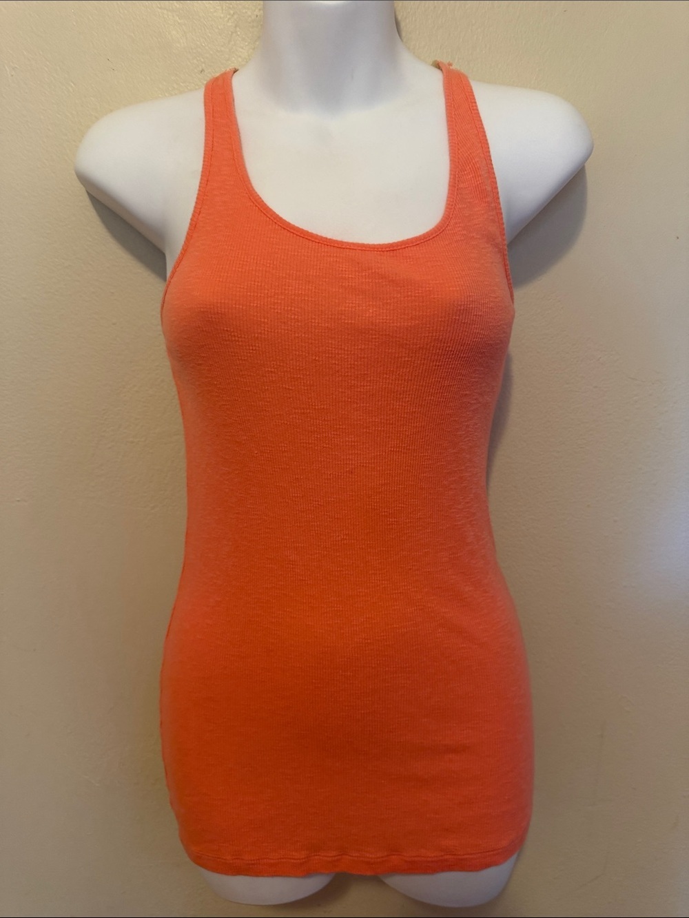 Mudd Orange Ribbed Scoop Neck Tank